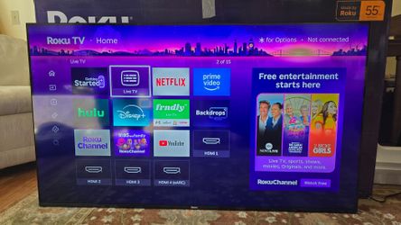 55 in QLED 4K Roku TV