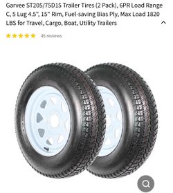 ST205/75D15 Trailer Tires (2 Pack)