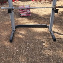 Work Out Bench With Olympic Bar