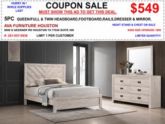 Cream Bed Set 5 Pc