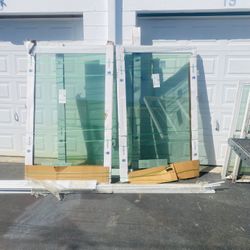 PGT Hurricane impact Pocket Sliding Glass Door With Frame 143.5x81.75