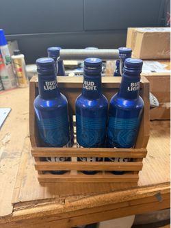 Wooden six pack holder man cave