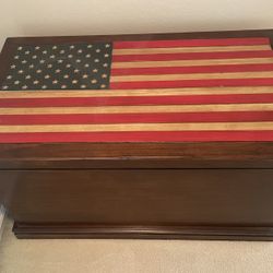 American Flag Chest or Toy Box