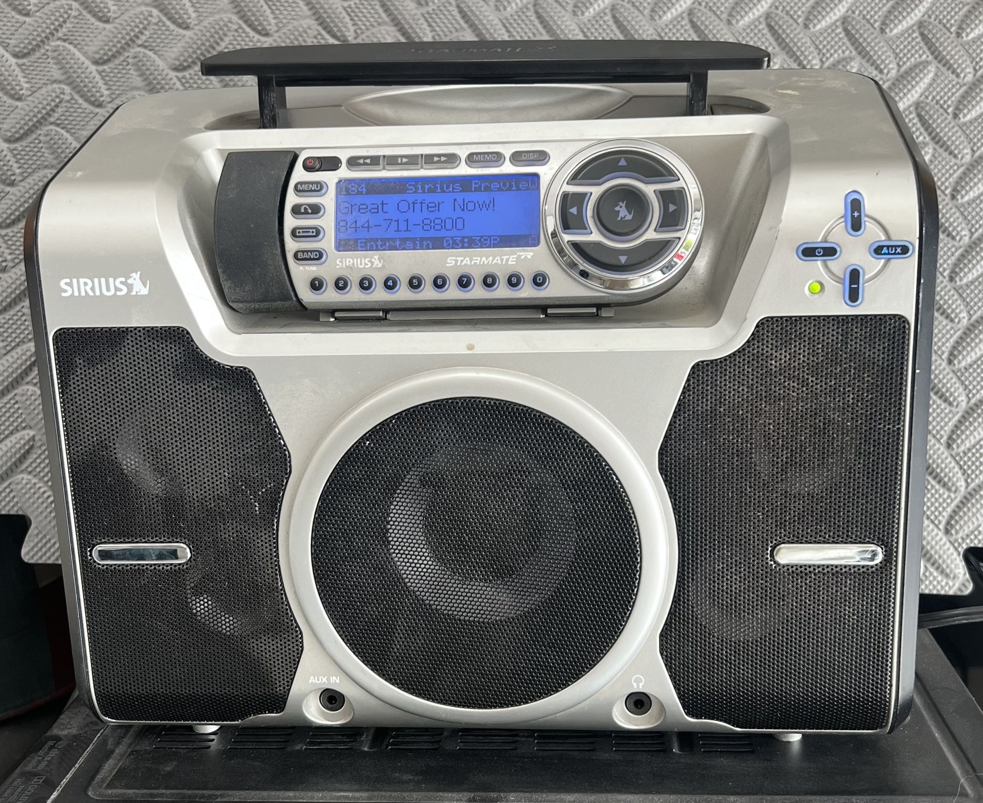 Sirius Starmate Replay (Boombox) with Starmate Receiver.