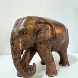 Elephant Home Décor – Handcrafted Wood Figurine  🐘