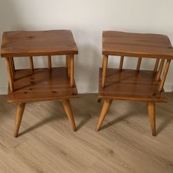 Pair of Wooden Side Tables 