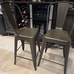 2 Metal Stools