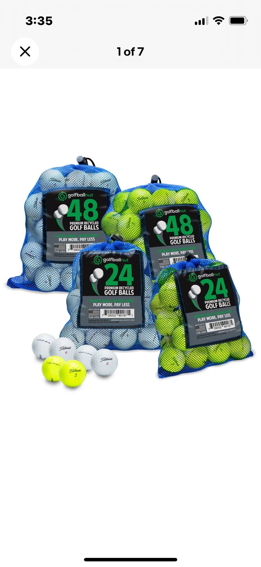 Golf balls, Callaway, Titleist, TiTech and more brands 100 balls!!