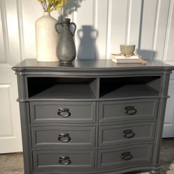 Dark Dresser/chest Of Drawer/accent Cabinet/tall Boy