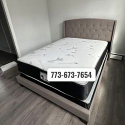 Brand New Queen Bed Frame With Mattress & Box Spring Today 🚨  Ready For Delivery 🚚