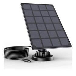 3W Solar Panel with 10ft Charging Cable(new)