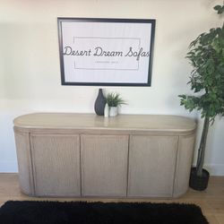 I Home Furnishings Elements Stone and Rope Server - In Toffee Finish -New In Box - Delivery Available