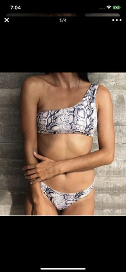 Brand new bikini /swimsuit/swimwear snake prints one shoulder size Small