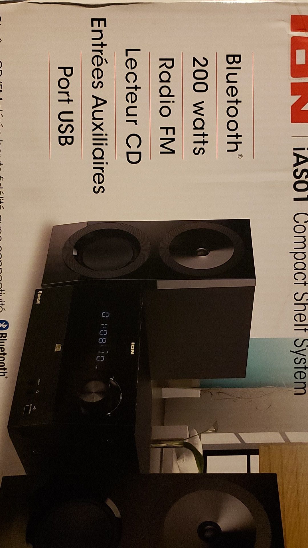ION Compact shelf system Hi-Fi CD/FM with Bluetooth