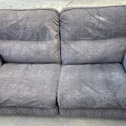 Recliner Couch 2 Seater Gray