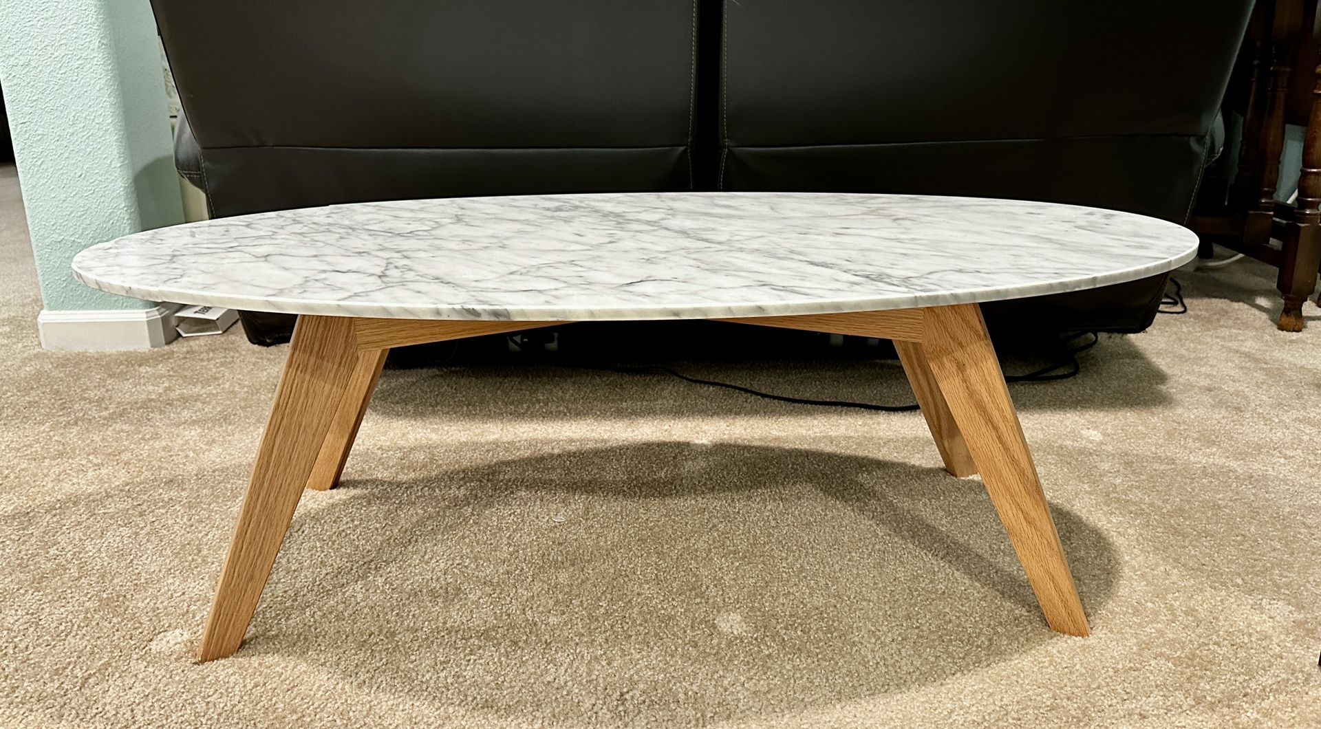 Mid Century Modern Marble Coffee Table 