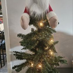 Lighted Santa Christmas Tree