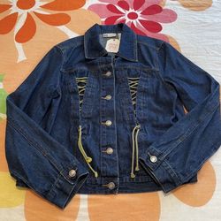 Faded Glory Jean Jacket Size Large ,, For Ladies. 100% Cotton , New Whit Tags Original 
