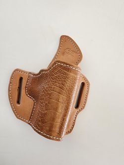 Crocodile Leather Gun Holster
