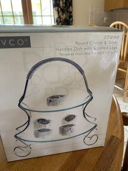 Two Tiered Serving  Set. NE W