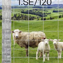 Thickened Heavy Duty Cattle Farm Fence, 4ft x 328ft Galvanized Goat Deer Fence, Heavy Zinc Coating Hog Wire Fencing for Yard Livestock Animals Protect