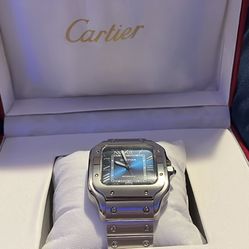 Cartier Santos de Cartier Blue Dial 