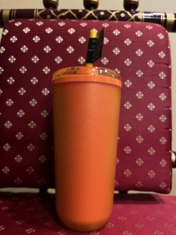 Starbucks Summer 2025 Matte Neon Orange Soft Touch Hot/Cold Cup Tumbler