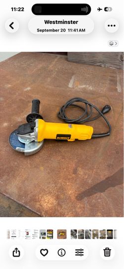 4” Dewalt grinder