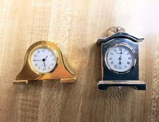 Vintage Miniature Clocks x 2