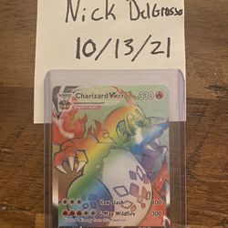 Read Description !!!Pokemon Card Charizard VMAX 074/073 Champions Path Rainbow secret Rare Never Played Pack To Sleeve