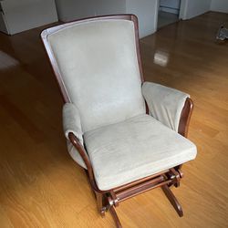 Vintage Wood Gliding Rocking Chair 