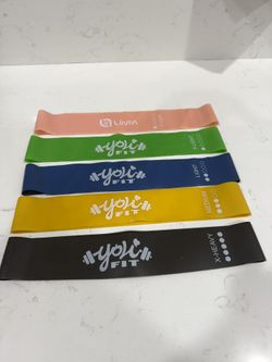 Resistance Band Set (5 Levels) + Carry Pouch – Like New 