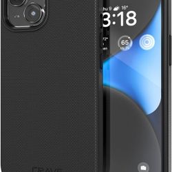 Crave Dual Guard for iPhone 14, Shockproof Protection Dual Layer Case for Apple iPhone 14 (6.1") - Black