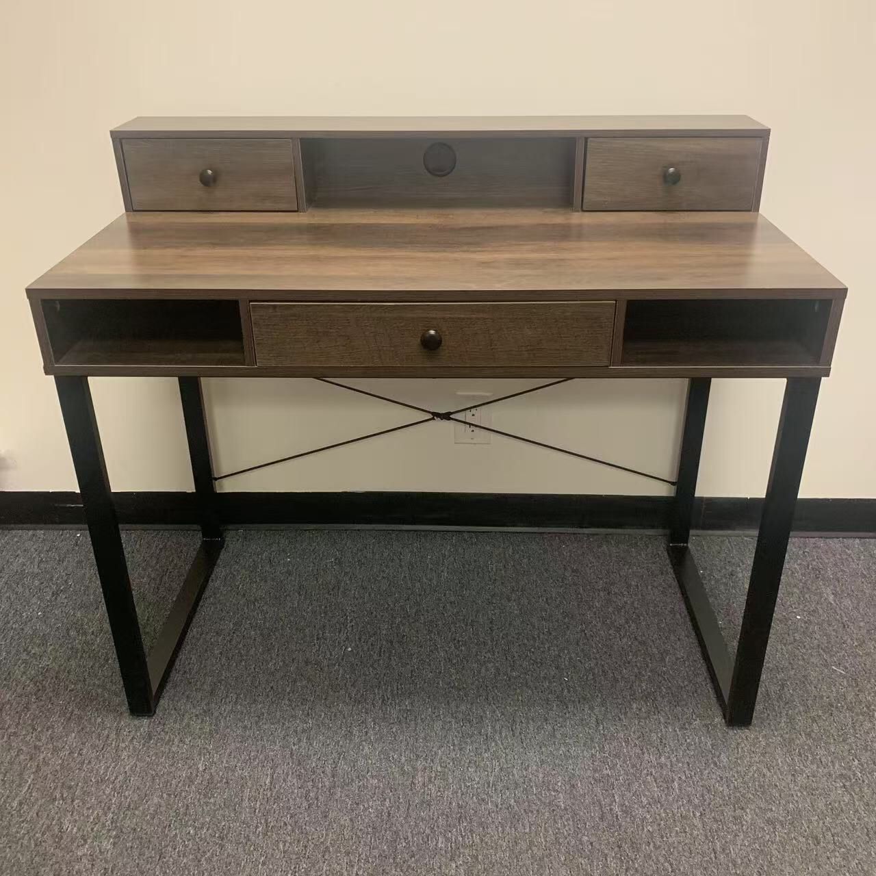 New In Box 42x22x37 Inch Tall Desk Office Computer Accent Table With Drawer Brown Color Home Furniture