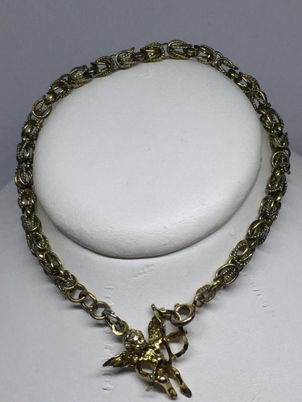 Vintage Gold Over Sterling Angel Bracelet