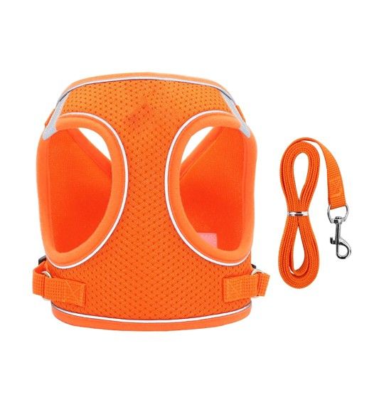 Dog Harness Vest with leash, Reflective 360 Degree Swivel Safe Escape Proof Adjustable Soft Padded -Large