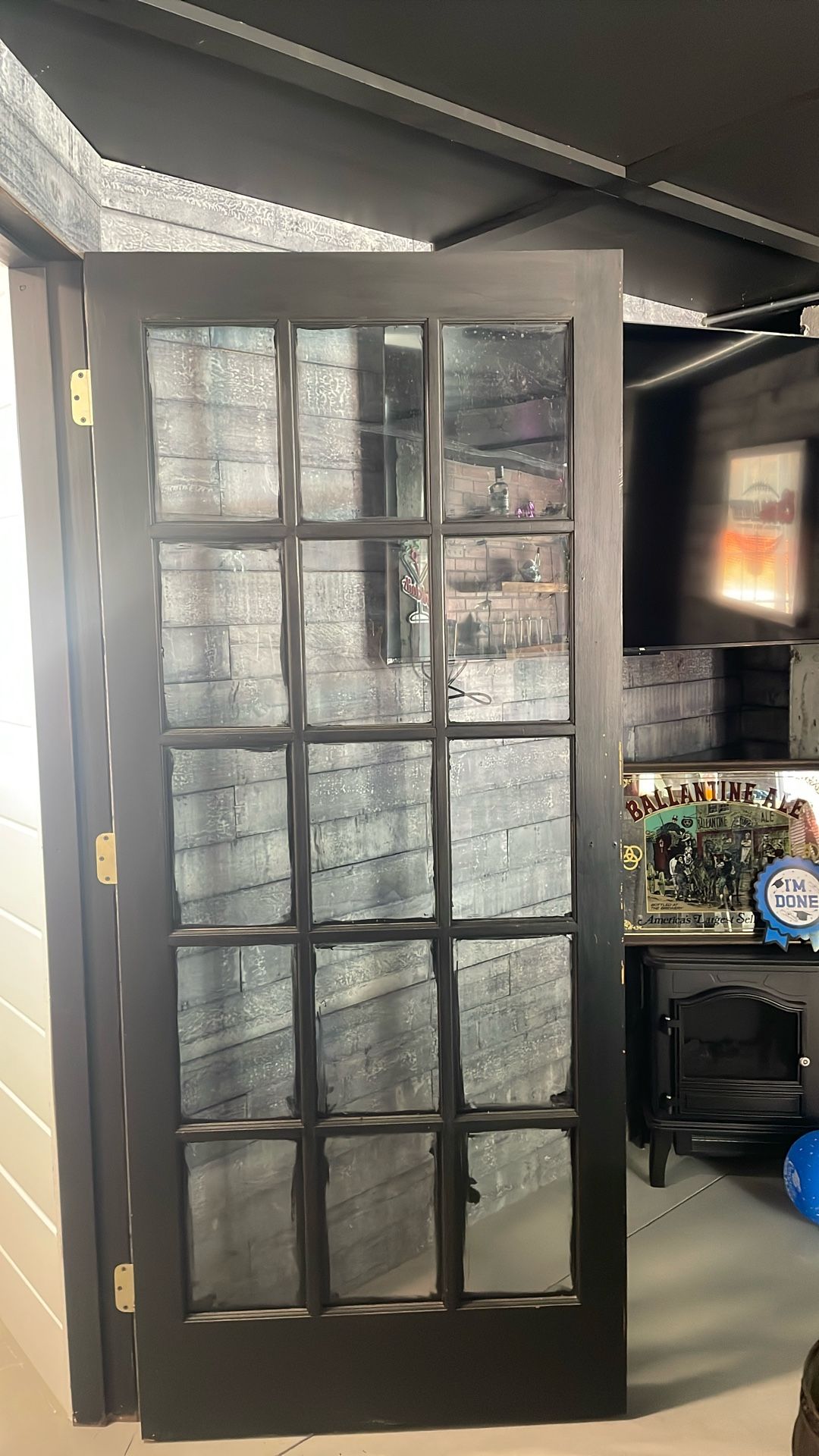 $50 each or best offer. Pair of interior glass panel doors painted black windows need cleaning interior doors best offer