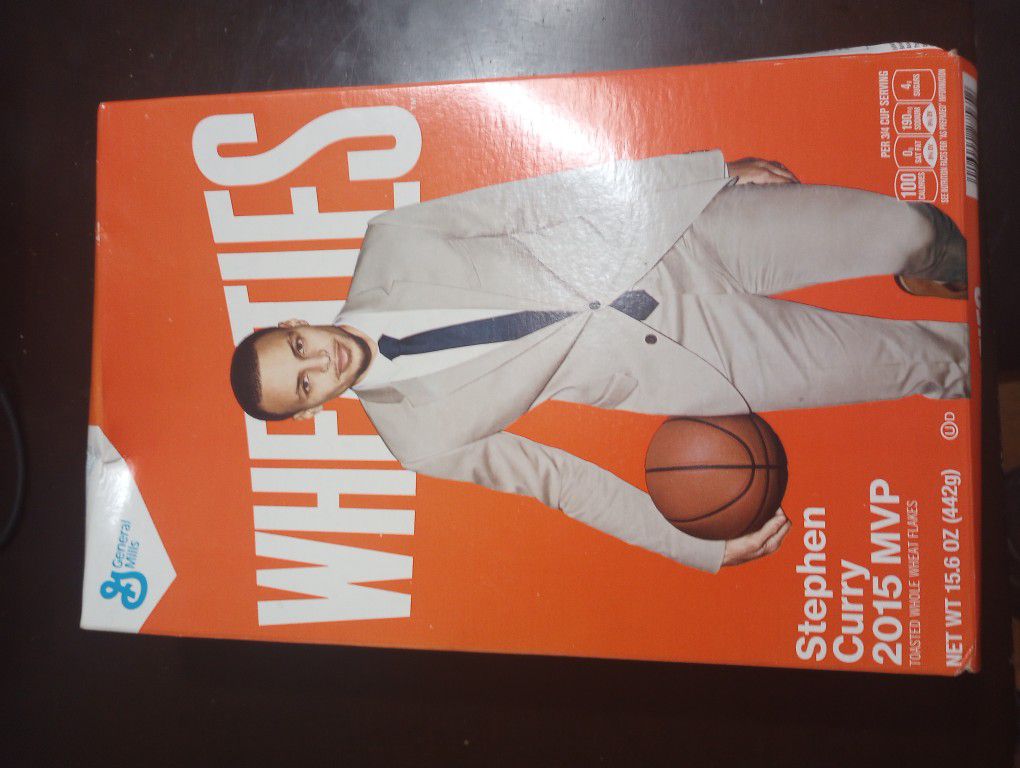 Stephen Curry Golden State Warriors 2015 MVP Box Of Wheaties Cereal Stil Sealed