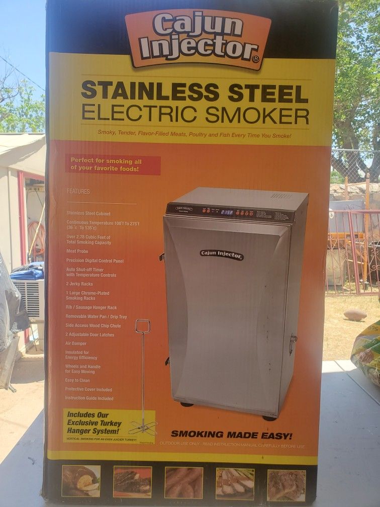 Cajun Injector Stainless Steel Electric Smoker and Double Basket Gas Fryer for Sale in El Paso TX OfferUp