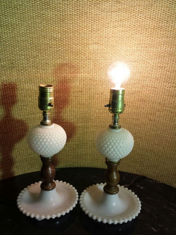 Vintage A Set Of Leviton Milk Glass Hobnail Lamps For In Vintage A Set Of Leviton Milk Glass Hobnail Lamps For In Bristol Ct Offerup