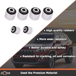 Suspension Knuckle Bushing Kit Compatible with Jeep Cherokee 2014-2023 Replace for AB AB Rear Suspension Knuckle Bush Kit NEW