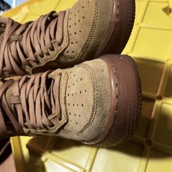 Nike Air Force 1 One High Wheat Suede Youth 4y /Women's 6 CK0262-700 NoBox