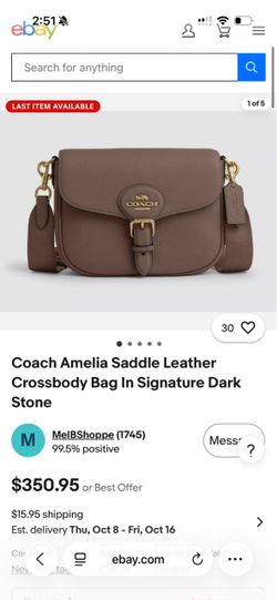 Coach Amelia Saddle Leather Crossbody Bag I