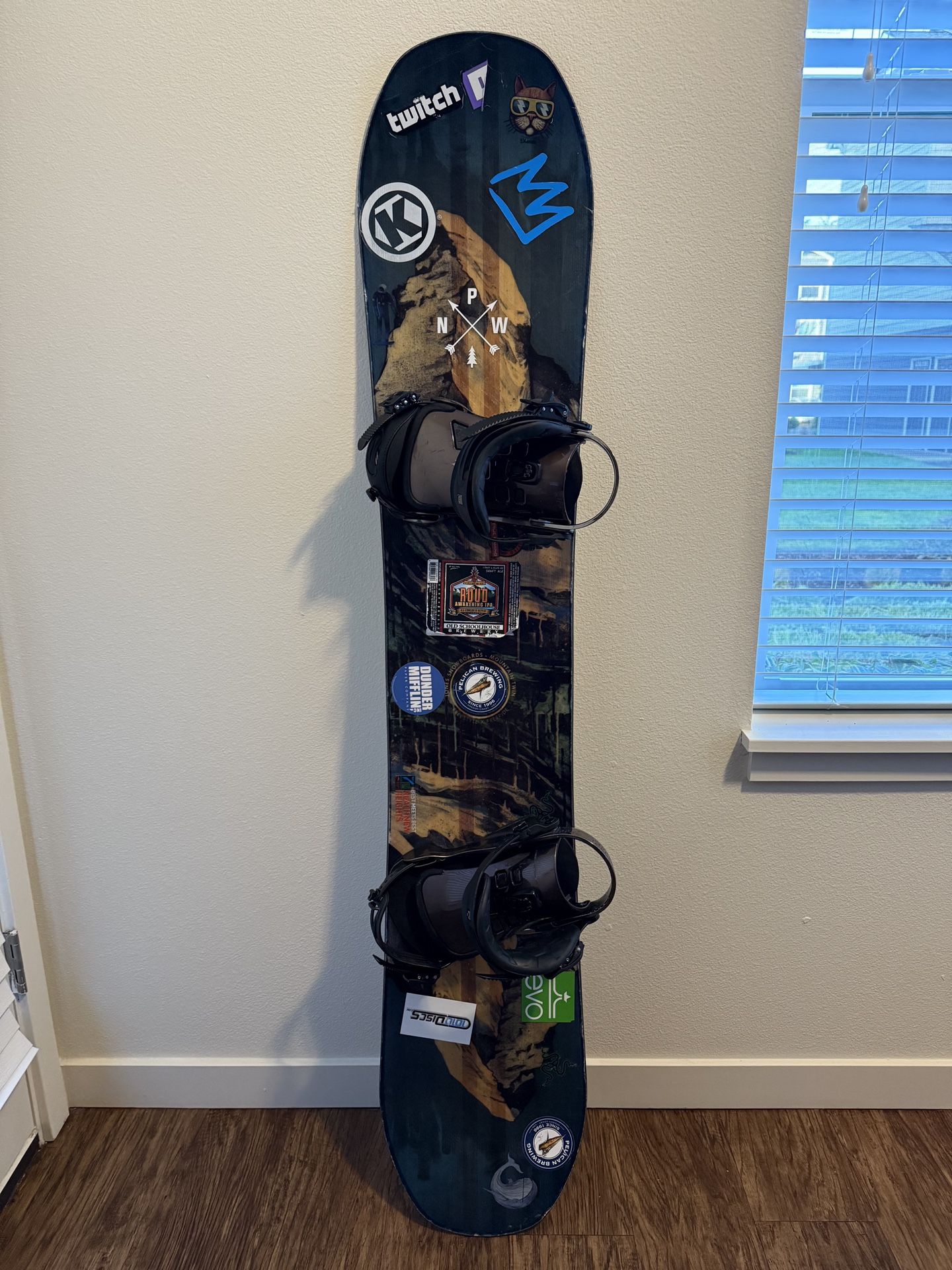 Snowboard And Bindings