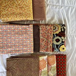 Fabrics Oranges And Browns For Quilting Or Other Projects