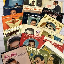 LOT OF 21 JOHNNY MATHIS VINYL RECORDS