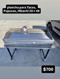plancha 20 × 48 para tacos, Pupusas, Hibachi etc.