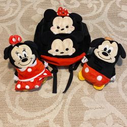 Disney Mickey Minnie Cubcoats Jacket Plush Tsum Tsum Backpack