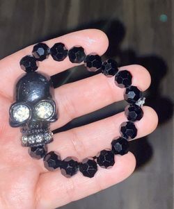 Halloween Black Skull Bracelet