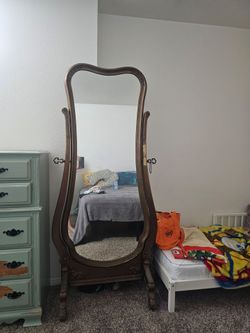 Tall standing mirror